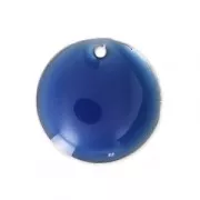 Sequins ronds en métal et résine époxy 12 mm Bleu Electrique x8