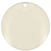 Sequins ronds en métal et résine époxy 12 mm Crème x8