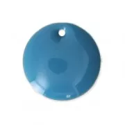 Sequins ronds en métal et résine époxy 12 mm Bleu x8