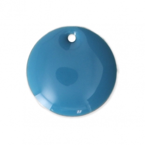 Sequins ronds en métal et résine époxy 12 mm Bleu x8