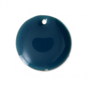 Sequins ronds en métal et résine époxy 12 mm Petrol x8