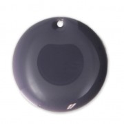 Sequins ronds en métal et résine époxy 20 mm Mauve x5