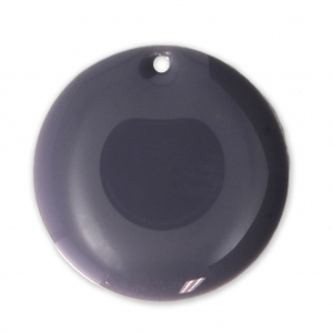 Sequins ronds en métal et résine époxy 20 mm Mauve x5