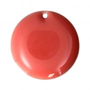 Sequins ronds en métal et résine époxy 20 mm Rose Corail x5|raw }}