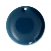 Sequins ronds en métal et résine époxy 20 mm Petrol x5