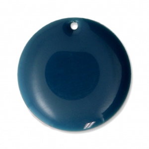 Sequins ronds en métal et résine époxy 20 mm Petrol x5