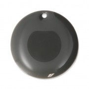 Sequins ronds en métal et résine époxy 20 mm Gris Moyen x5|raw }}