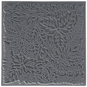 Plaque de texture - Tapis d'empreinte pour pâte polymère 9 cm Leaves