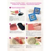 Plaque de texture - Tapis d'empreinte pour pâte polymère 9 cm Leaves