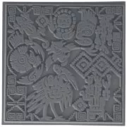 Plaque de texture Efco pour pâte polymère 9 cm Inka Art