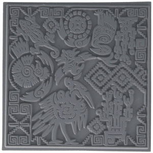 Plaque de texture Efco pour pâte polymère 9 cm Inka Art