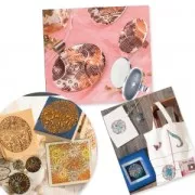 Plaque de texture pour pâte polymère 9 cm Under the sea