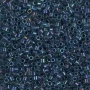 Miyuki Delica 11/0 DB0286 - Midnight Blue Lined Aqua AB x8g