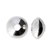 Perles intercalaires rondes aplaties 5.7x3.7 mm en Argent 925 x5