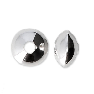 Perles intercalaires rondes aplaties 5.7x3.7 mm en Argent 925 x5