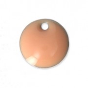 Sequins ronds en métal et résine époxy 8 mm Light Rose x10