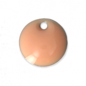 Sequins ronds en métal et résine époxy 8 mm Light Rose x10