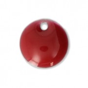Sequins ronds en métal et résine époxy 8 mm - Rouge foncé x10|raw }}