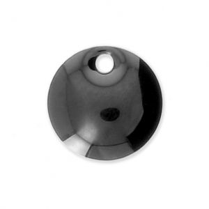 Sequins ronds en métal et résine époxy 8 mm Noir x10