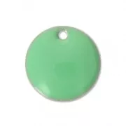 Sequins ronds en métal et résine époxy 10 mm Mint x10