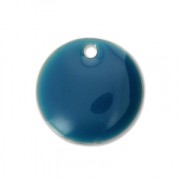 Sequins ronds en métal et résine époxy 10 mm Petrol x10