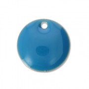Sequins ronds en métal et résine époxy 10 mm Bleu x10|raw }}