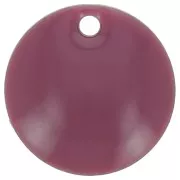 Sequins ronds en métal et résine époxy 10 mm Lilas x10