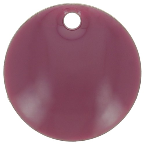 Sequins ronds en métal et résine époxy 10 mm Lilas x10