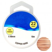 Fil de cuivre pour bijoux 0.60 mm anti-ternissement - Naturel x10m|raw }}