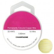 Fil de cuivre pour bijoux 0.60 mm Champagne x10m|raw }}