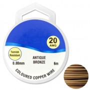 Fil de cuivre pour bijoux 0.80 mm Antique Bronze x6m|raw }}
