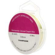 Fil de cuivre pour bijoux 0.80 mm Champagne x6m