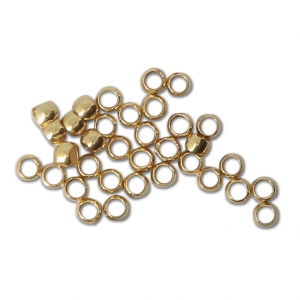 Perles à écraser 2 mm - Fabrication Européenne - Doré à l'or fin x50