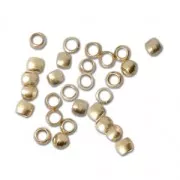 Perles à écraser 2 mm - Fabrication Européenne - doré satiné x50