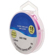 Fil de cuivre pour bijoux 1 mm Baby Pink x4m