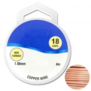 Fil de cuivre pour bijoux 1 mm Naturel x4m|raw }}
