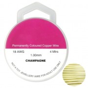Fil de cuivre pour bijoux 1 mm Champagne x4m|raw }}