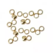Perles à écraser 2.5 mm - Fabrication Européenne - Doré à l'or fin x50