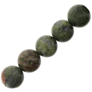Perles rondes en pierre gemme  Unakite 8 mm x10|raw }}