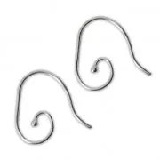 Crochets d'oreilles 19 mm en Argent 925  x2