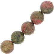 Perles rondes en pierre gemme Unakite 4 mm x20
