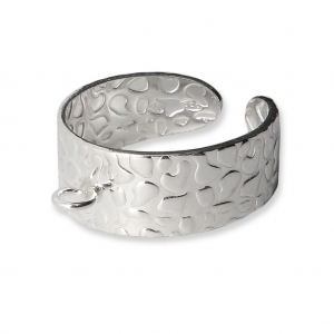 Bague martelée 1 anneau - Taille réglable 52 à 61 - Argent 925 x1