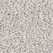 Rocaille Miyuki 15/0 961F - Mat Bright Sterling Silver Plated x5g