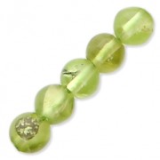 Perles Rondes 4 mm en pierre gemme Peridot x20|raw }}