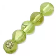Perles Rondes 4 mm en pierre gemme Peridot x20