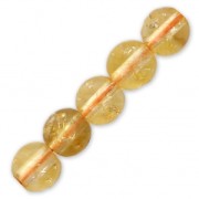 Perles Rondes 6 mm en pierre gemme Citrine x15|raw }}