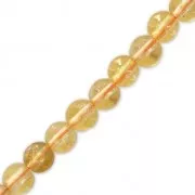 Perle Rondes 2.5 mm en pierre gemme Citrine x38cm