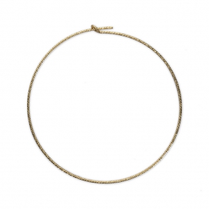 Créoles fines diamantées à décorer 25 mm en Gold filled (or laminé) x2