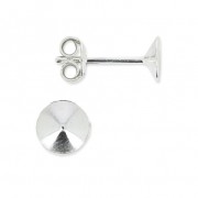 Clous d'oreille porte-cabochon PureCrystal 1088 3 mm Argent 925 x2|raw }}