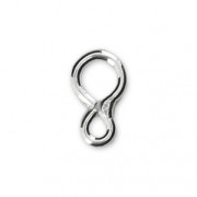 Connecteurs / Anneaux doubles soudés 9x5 mm en Argent 925 x5